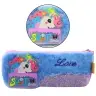 Plush Unicorn Pencil Case Glittering Elements Unicorn Blue