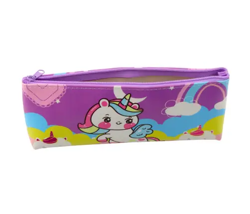 School Pencil Case for Girls with Unicorn Motif Colorful Pastel School Pencil Case for Girls with Unicorn Motif Colorful Pastel