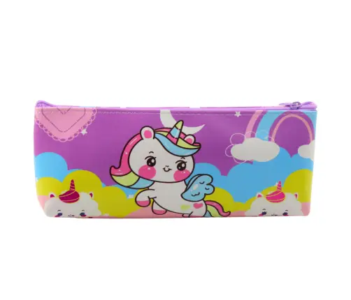 School Pencil Case for Girls with Unicorn Motif Colorful Pastel School Pencil Case for Girls with Unicorn Motif Colorful Pastel