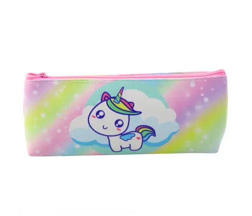 School Pencil Case for Girls Unicorn Pastel Rainbow Colorful