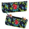 Pencil Case Space Dinosaur Pixels Blue Green 20x8cm
