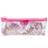 School Pencil Case for Girls Transparent Clear Unicorns