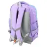 School Backpack With Patches Chest Strap Purple 16L