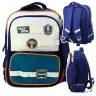 School Backpack Space Patches With Pencil Case Navy Blue 16L