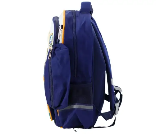School Backpack Space Patches With Pencil Case Navy Blue 16L