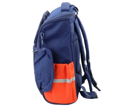School Backpack With Dinosaur Chest Strap Navy Blue 22L