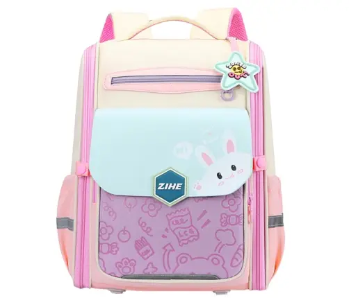 School Backpack With Rabbit Chest Strap Pastel 21L