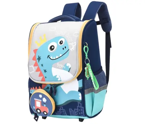 Dinosaur School Backpack Bag With Locomotive Pendant 21L