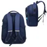 Children's School Backpack Chest Strap Navy Blue Rocket Space 20L 41cm