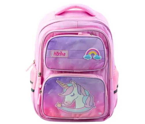 Unicorn School Backpack Chest Strap Pink 20L