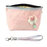 Pencil Case Cosmetic Bag Bow Shiny Dots Powder Pink 23x16cm