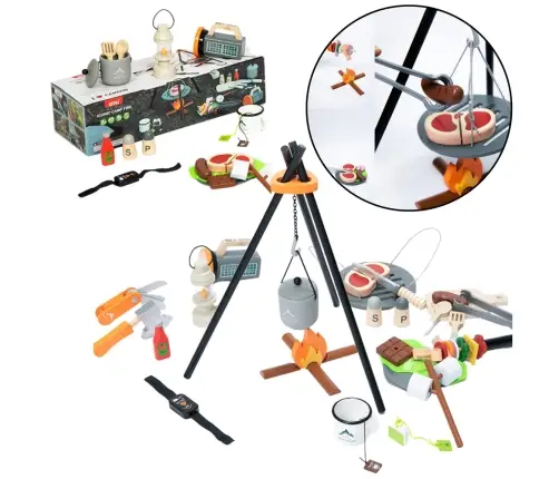 Camping Set Wooden Campfire Accessories 45 El Camping Set Wooden Campfire Accessories 45 El