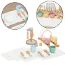 Wooden Children's Tableware Set Tableware Stand 33El