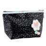 Pencil Case Cosmetic Bag Bow Shiny Dots Black 23x16cm