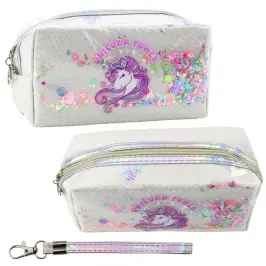 School Pencil Case With Headband Unicorn Confetti White 20cm School Pencil Case With Headband Unicorn Confetti White 20cm