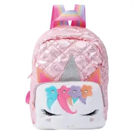 Children's Quilted School Backpack Unicorn Yellow 32cm Children's Quilted School Backpack Unicorn Yellow 32cm