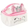 Plush Children's Cosmetic Bag Bunny Glitter White 20cm
