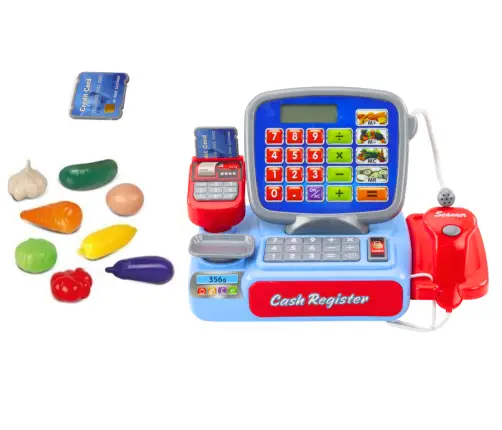 Cash Register With Barcode Scanner 21 Pieces Cash Register With Barcode Scanner 21 Pieces