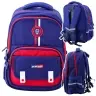 School Backpack Chest Strap Navy Blue Red 20L