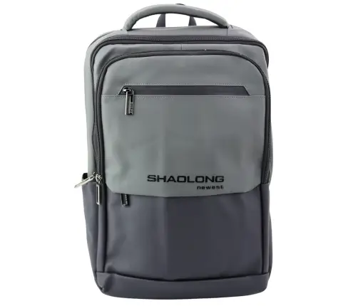 City Business Backpack USB Laptop Pocket Black Gray 16L