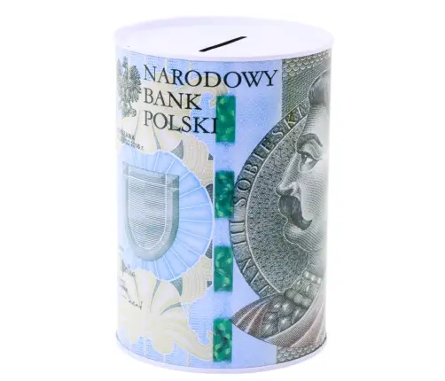 Metal Money Box For Children 500 Zloty Banknote 15 x 10.5cm