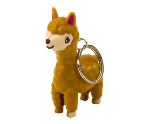 Backpack Keychain Llama Alpaca LED Flashlight Sounds