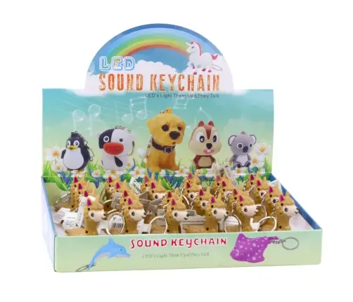 Backpack Keychain Llama Alpaca LED Flashlight Sounds