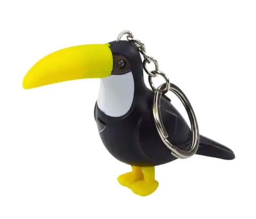 Toucan Backpack Keychain LED Flashlight Sounds