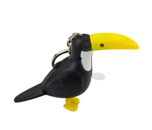 Toucan Backpack Keychain LED Flashlight Sounds