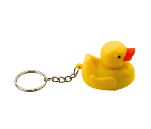 Backpack Keychain Duck LED Flashlight Sounds Yellow