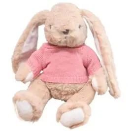 Plush Mascot Cuddly Toy Bunny Sweater Pink 22cm