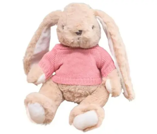 Plush Mascot Cuddly Toy Bunny Sweater Pink 22cm