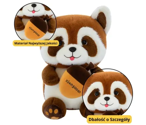 Plush Toy Raccoon with Acorn 23cm