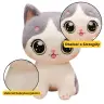 Plush Mascot Cuddly Toy Kitten White Gray 21cm
