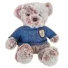 Plush Mascot Cuddly Toy Teddy Bear Gray Blue Sweater 21cm