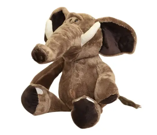 Plush Mascot Cuddly Toy Elephant With Big Ears Brown 22cm