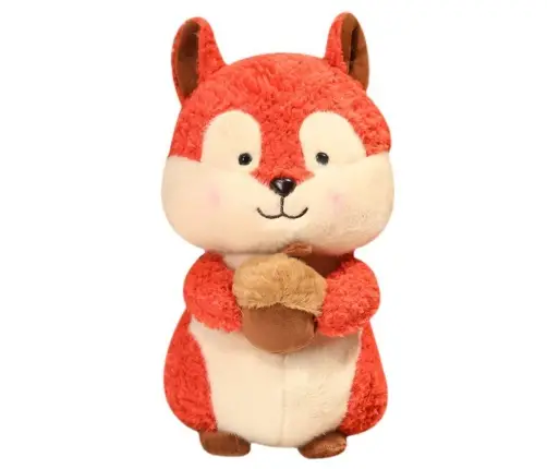 Plush Mascot Cuddly Toy Squirrel with Nut 25cm