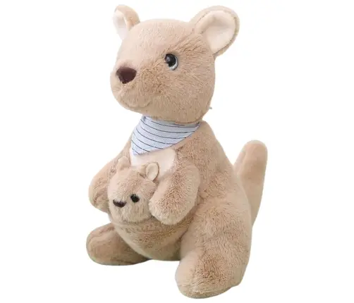 Plush Mascot Cuddly Toy Kangaroo With Cub 23cm