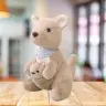 Plush Mascot Cuddly Toy Kangaroo With Cub 23cm