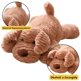 Plüsch Maskottchen Kuscheltier Hund Beige 30cm