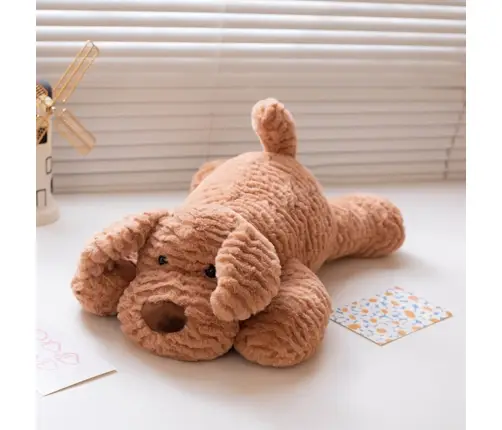 Plüsch Maskottchen Kuscheltier Hund Beige 30cm