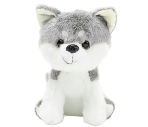 Plush Mascot Cuddly Toy Wolf White Gray 20cm
