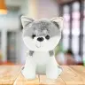 Plush Mascot Cuddly Toy Wolf White Gray 20cm