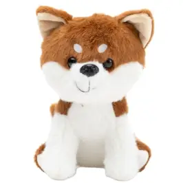 Plush Mascot Cuddly Toy Small Dog Shiba Inu White Brown 20cm