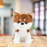 Plush Mascot Cuddly Toy Small Dog Shiba Inu White Brown 20cm
