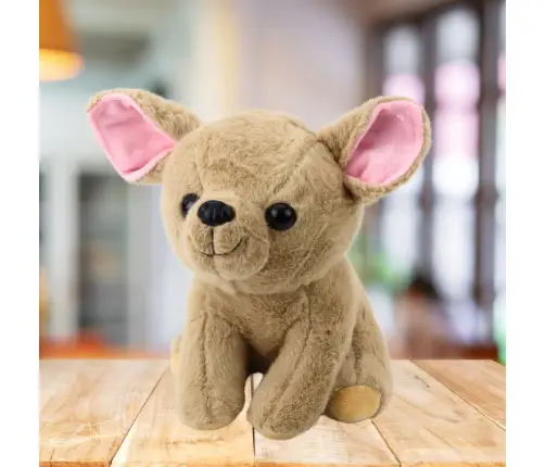 Plush Mascot Cuddly Toy Small Dog Chihuahua Beige 22cm
