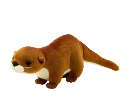 Plush Mascot Cuddly Toy Otter White Brown 50cm