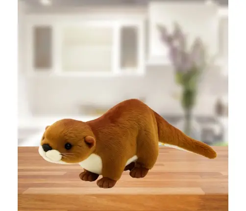 Plush Mascot Cuddly Toy Otter White Brown 50cm
