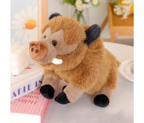 Plush Mascot Cuddly Toy Boar Brown 25cm