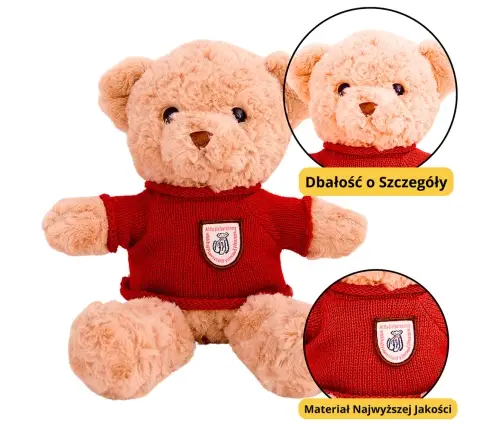 Plush Mascot Cuddly Toy Teddy Bear Beige Red Sweater 40cm